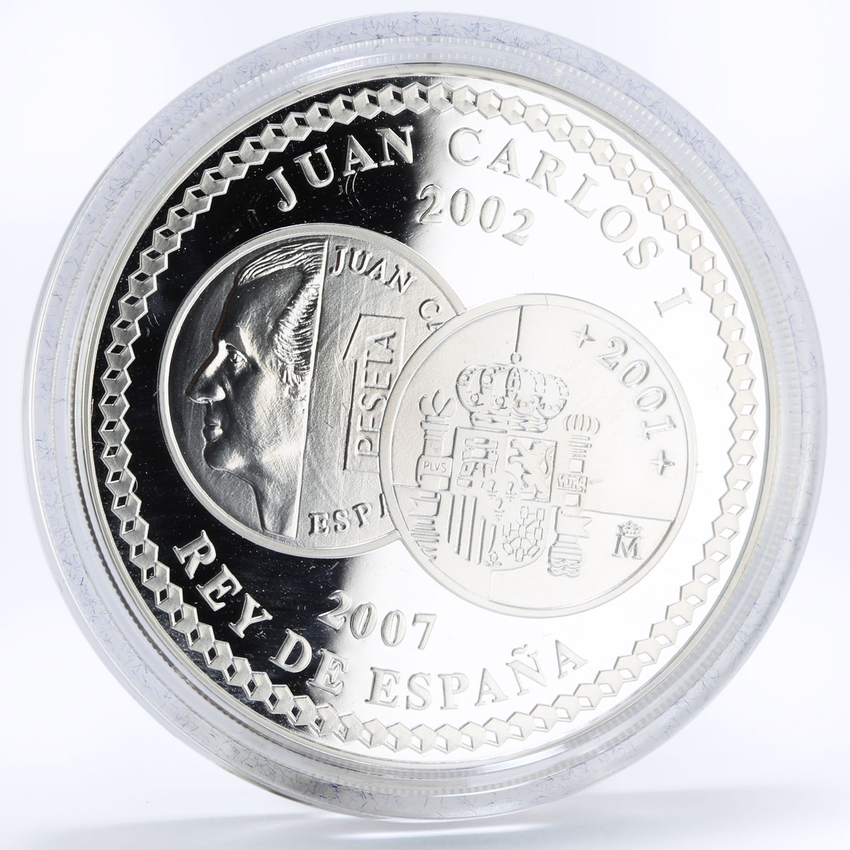 Spain 10 euro 5th Anniversary of the Euro proof silver coin 2007