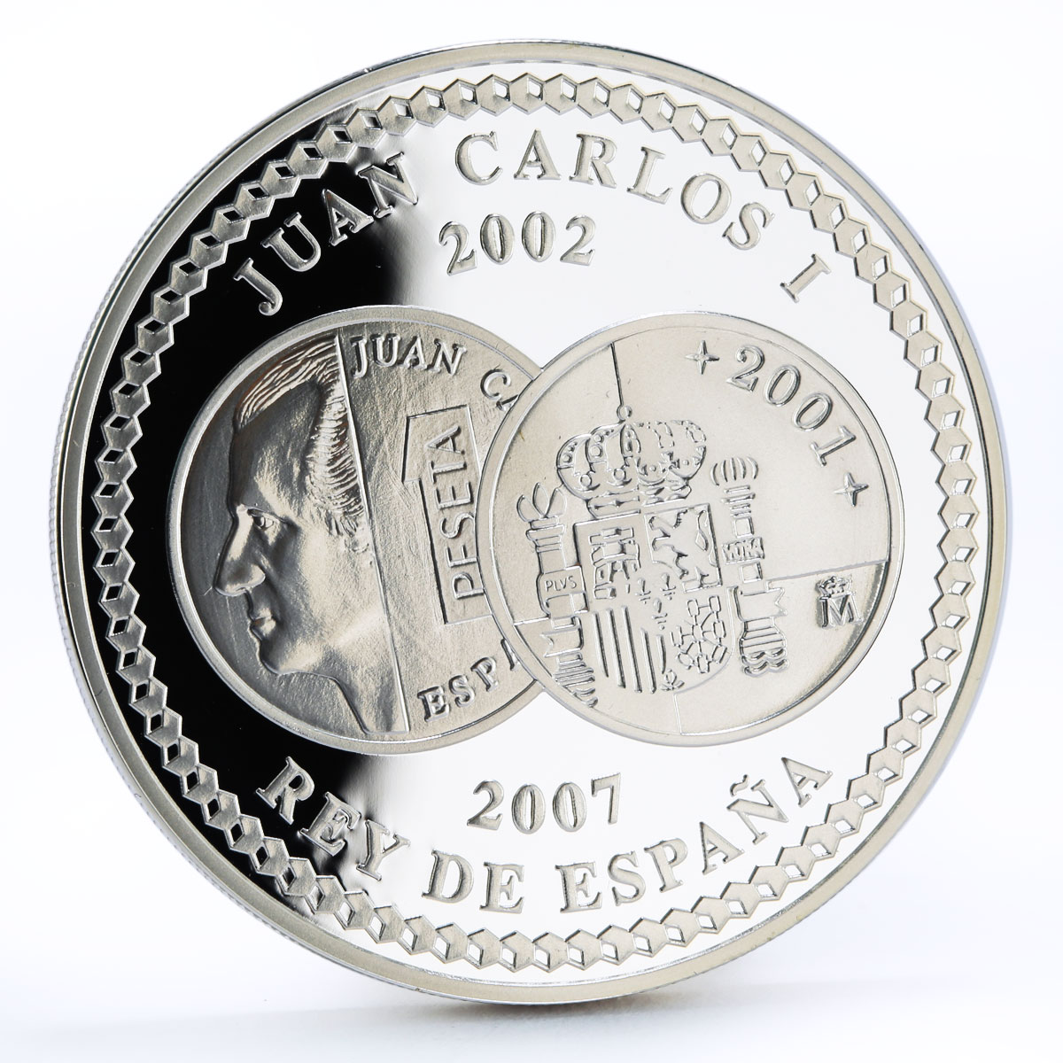 Spain 10 euro 5th Anniversary of the Euro proof silver coin 2007