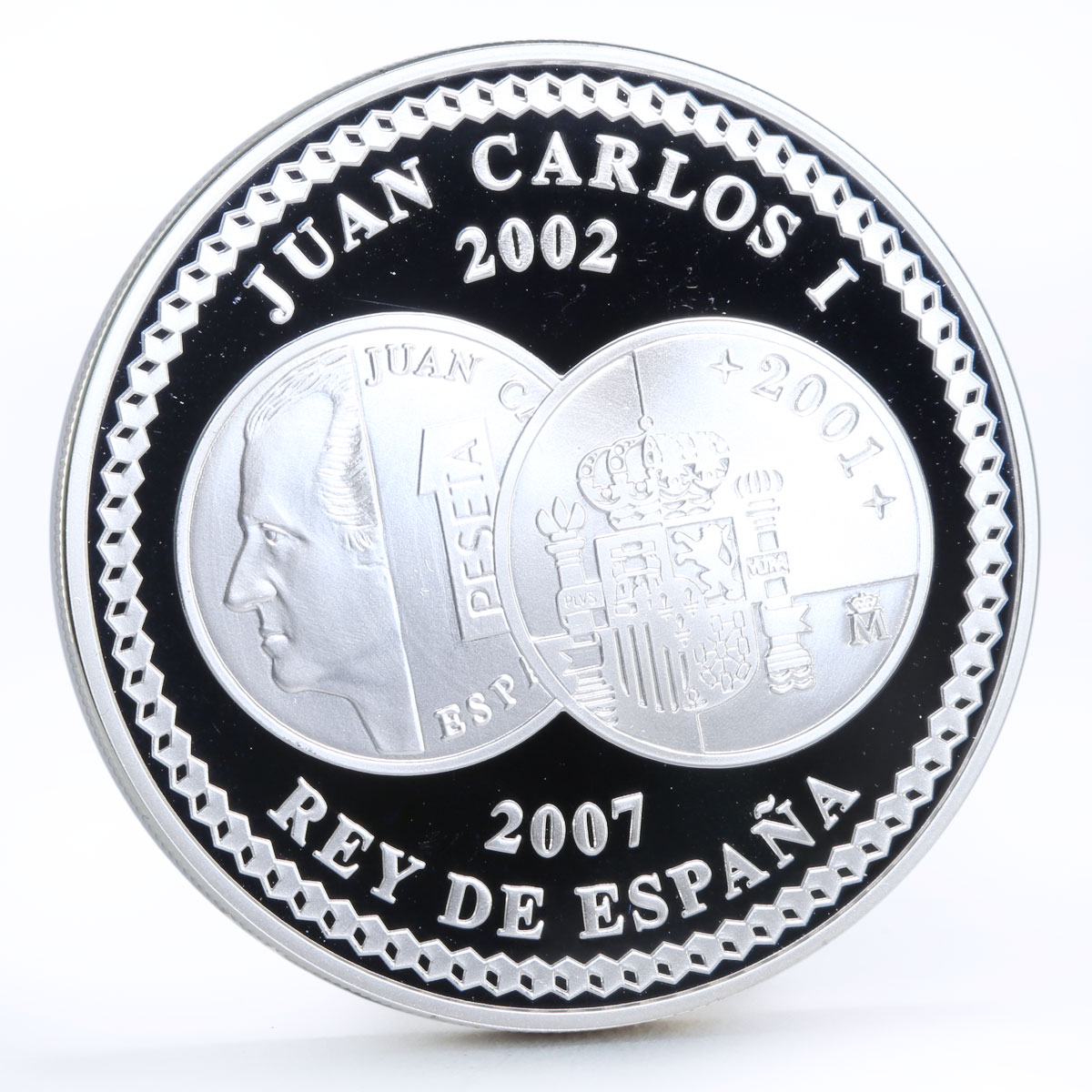 Spain 10 euro 5th Anniversary of the Euro proof silver coin 2007