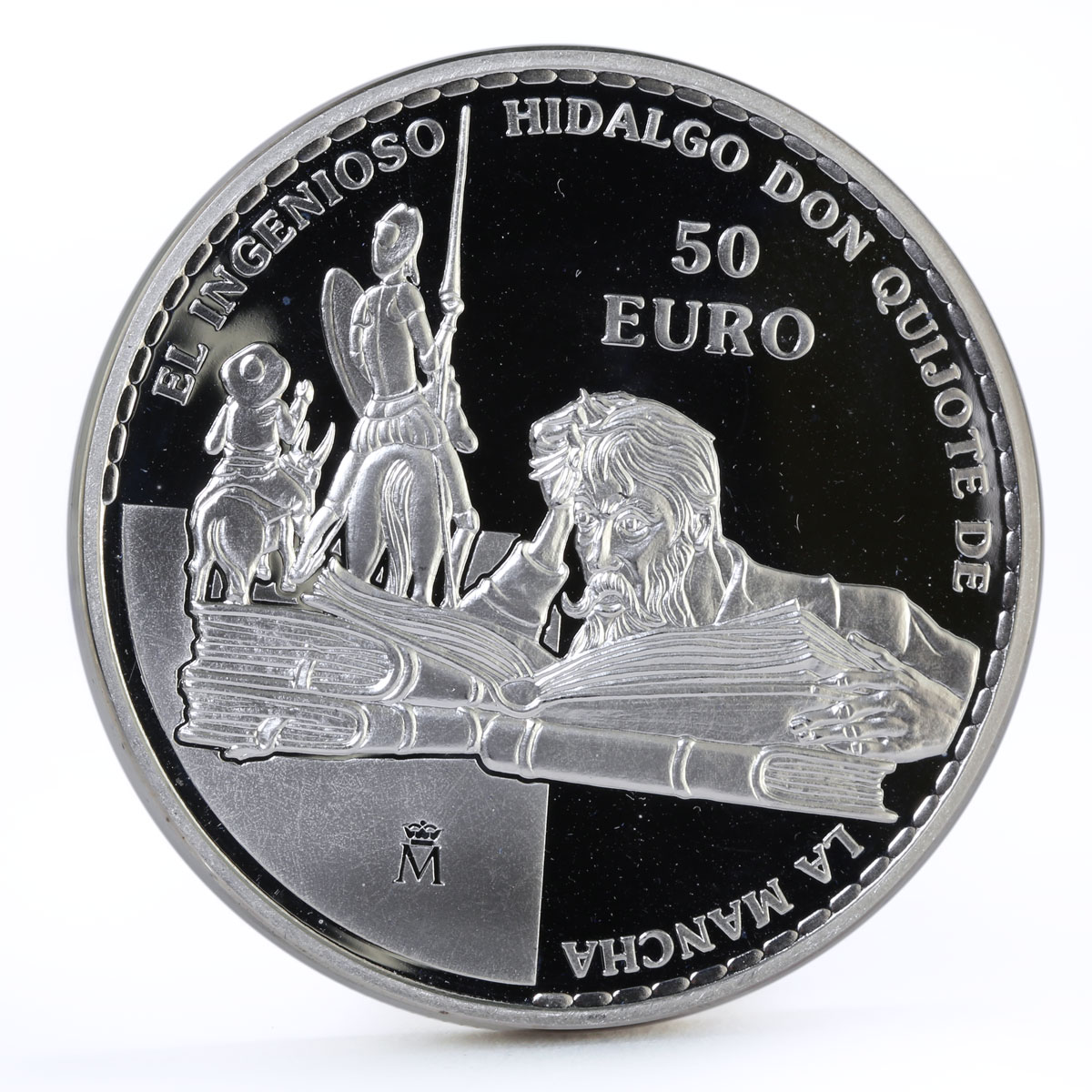 Spain 50 euro Jubilee of Don Quixote of La Mancha proof silver coin 2005