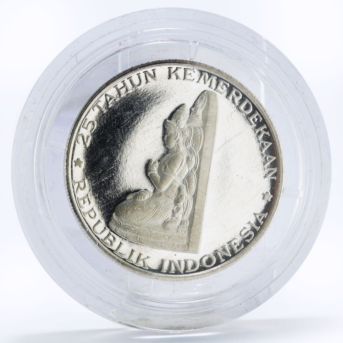 Indonesia 250 rupiah 25th Anniversary of Independence proof silver coin 1970