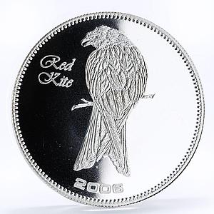 Cape Verde 50 escudos World Wildlife Fund series Red Kite Bird silver coin 2006