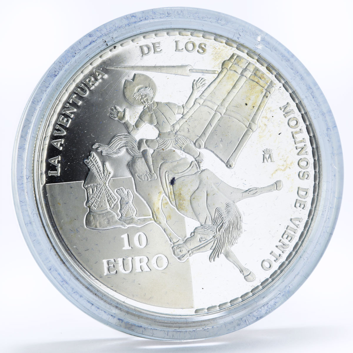 Spain 10 euro Don Quixote's Jubilee series Battle with Windmill silver coin 2005