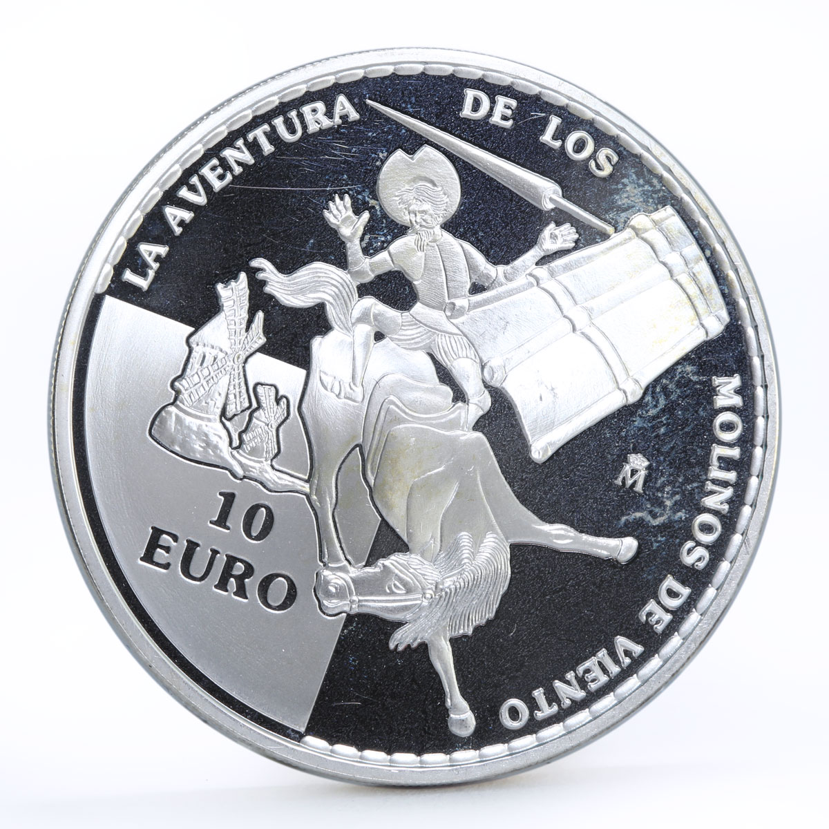 Spain 10 euro Don Quixote's Jubilee series Battle with Windmill silver coin 2005