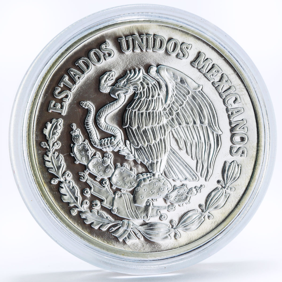 Mexico 5 pesos World Wildlife Fund Wolf Lobo proof silver coin 1998