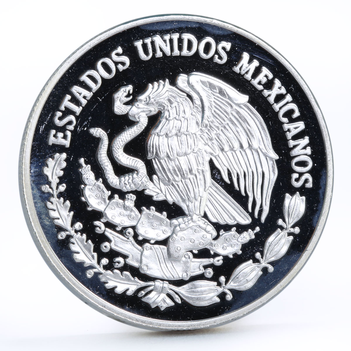 Mexico 5 pesos World Wildlife Fund Wolf Lobo proof silver coin 1998