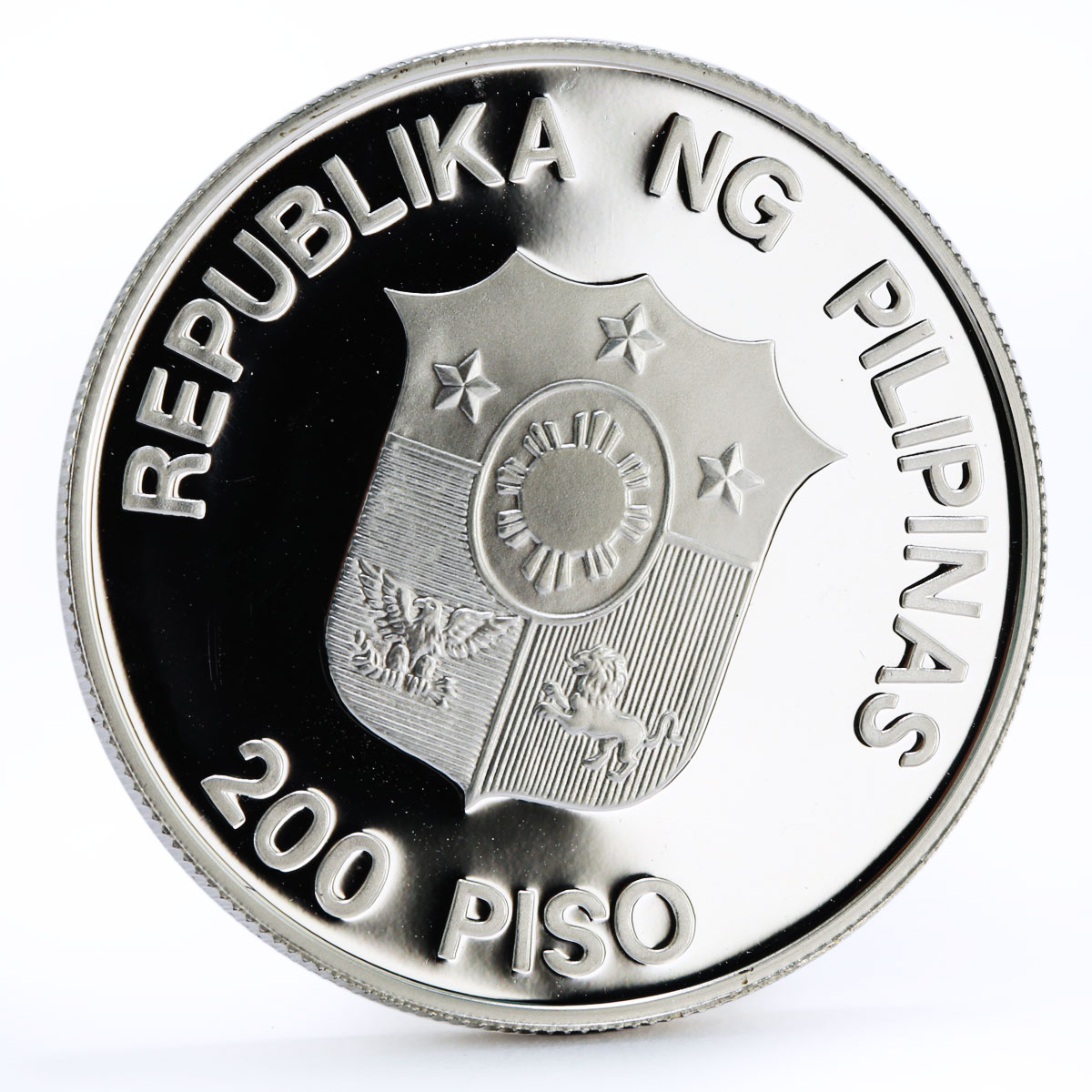 Philippines 200 piso WWF series Mindoro Buffalo proof silver coin 1987