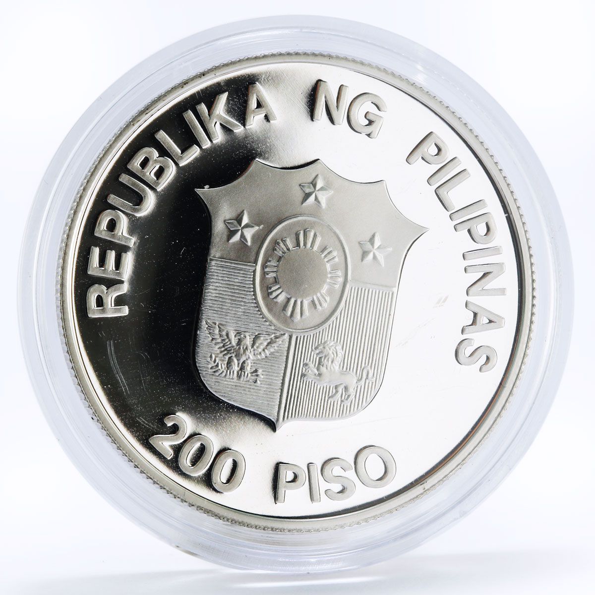 Philippines 200 piso WWF series Mindoro Buffalo proof silver coin 1987