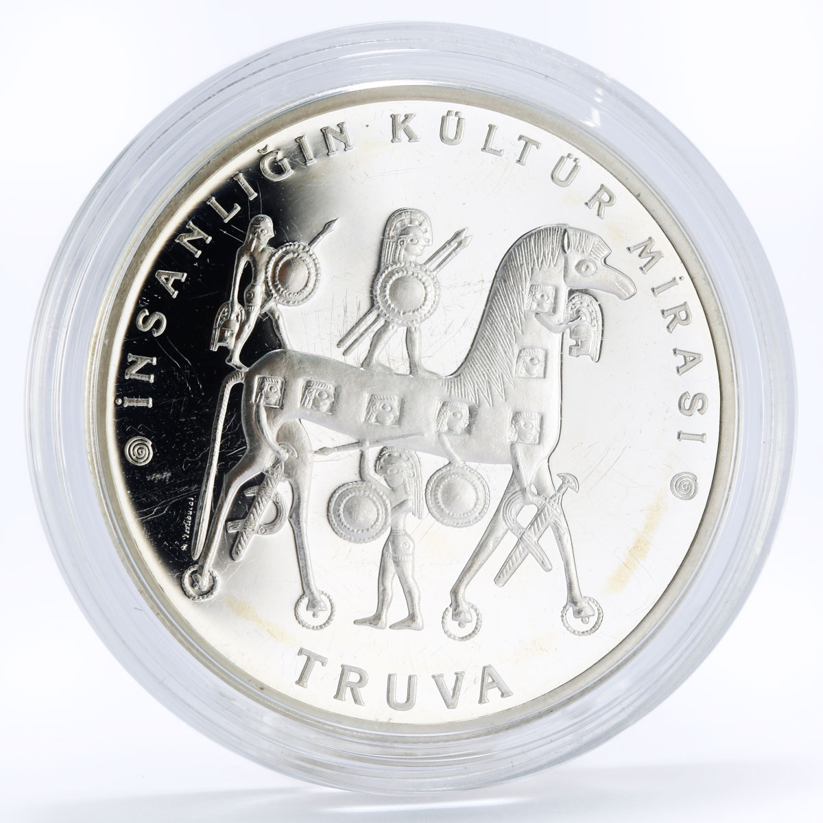 Turkey 30 lira Culture Heritage series Trojan Horse proof silver coin 2007