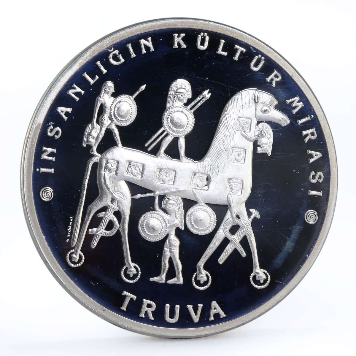 Turkey 30 lira Culture Heritage series Trojan Horse proof silver coin 2007