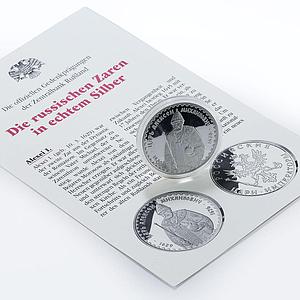 Russia Russian Tsars series Alexei the First Romanov proof silver token