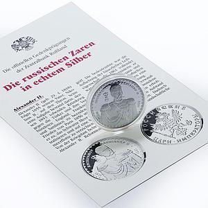 Russia Russian Tsars series Emperor Alexander the Second proof silver token