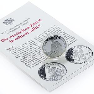 Russia Russian Tsars series Ioann Alexeevich proof silver token