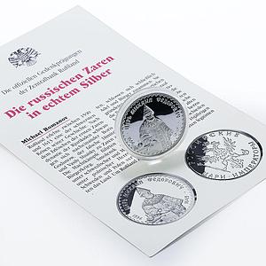Russia Russian Tsars series Mikhail the First Romanov proof silver token