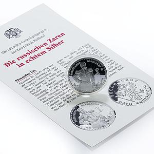 Russia Russian Tsars series Emperor Alexander the Third proof silver token