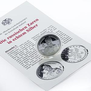 Russia Russian Tsars series Emperor Alexander the First proof silver token