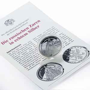 Russia Russian Tsars series Emperor Anna Ioannovna proof silver token