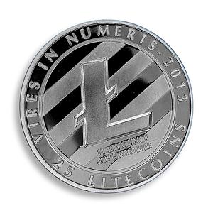 Litecoin LTC Physical Coin Silver Plated 2013 Vires in Numeris Token Medal