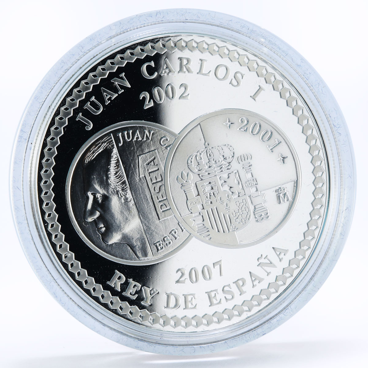 Spain 10 euro 5th Anniversary of Euro Water Bridge proof silver coin 2007