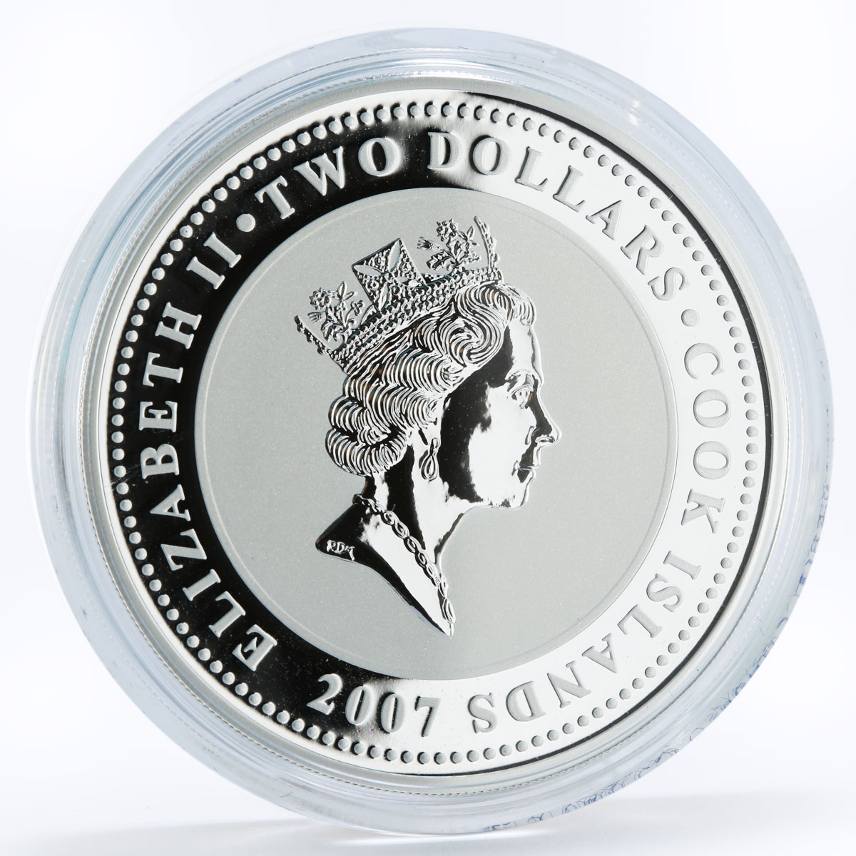 Cook Islands 2 dollars The International Women Day Flowers silver coin 2007