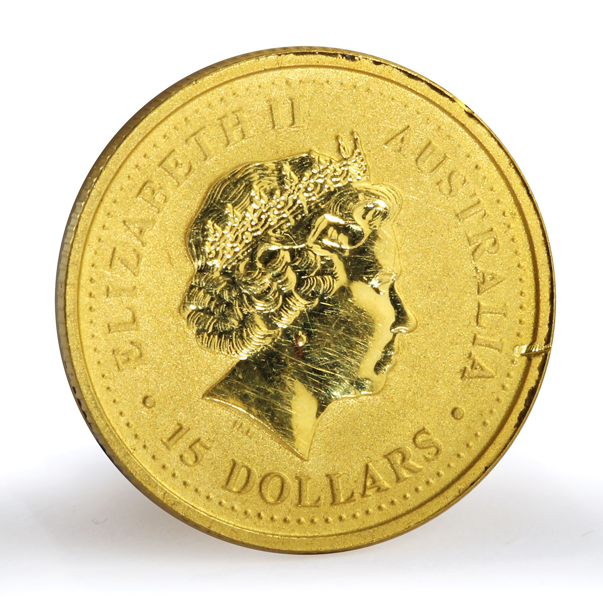 Australia 15 dollars Lunar calendar Year of Rooster gold coin 1/10 oz