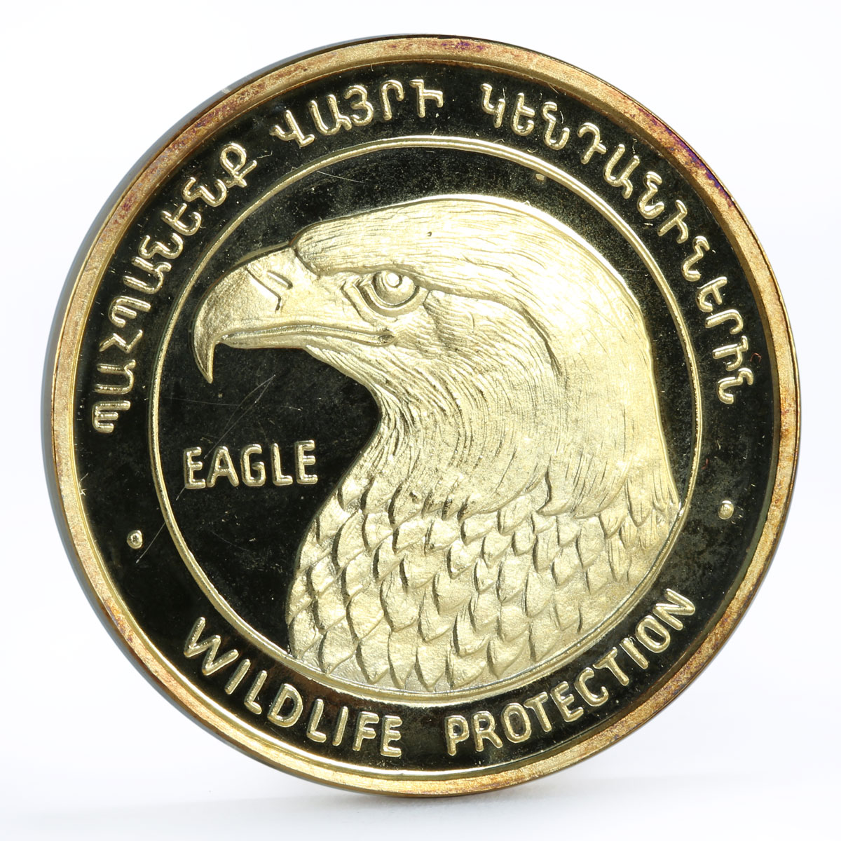 Nagorno-Karabakh 1000 dram Endangered Wildlife Eagle gilded silver coin 2004