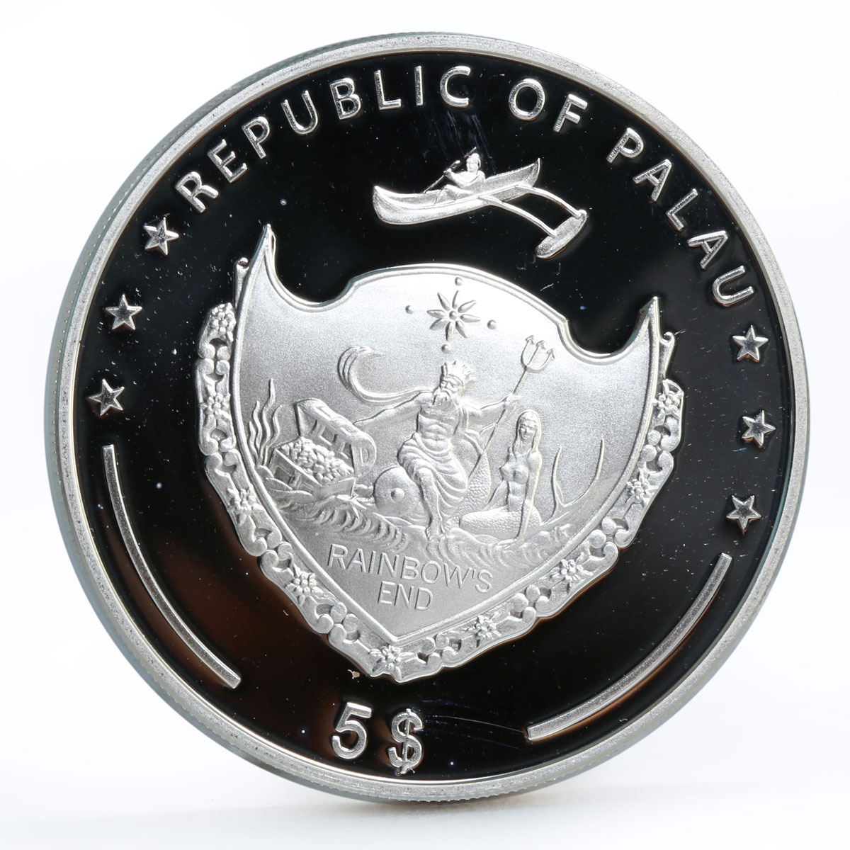 Palau 5 dollars 125 Years of Automobile Chevrolet Corvette silver coin 2011