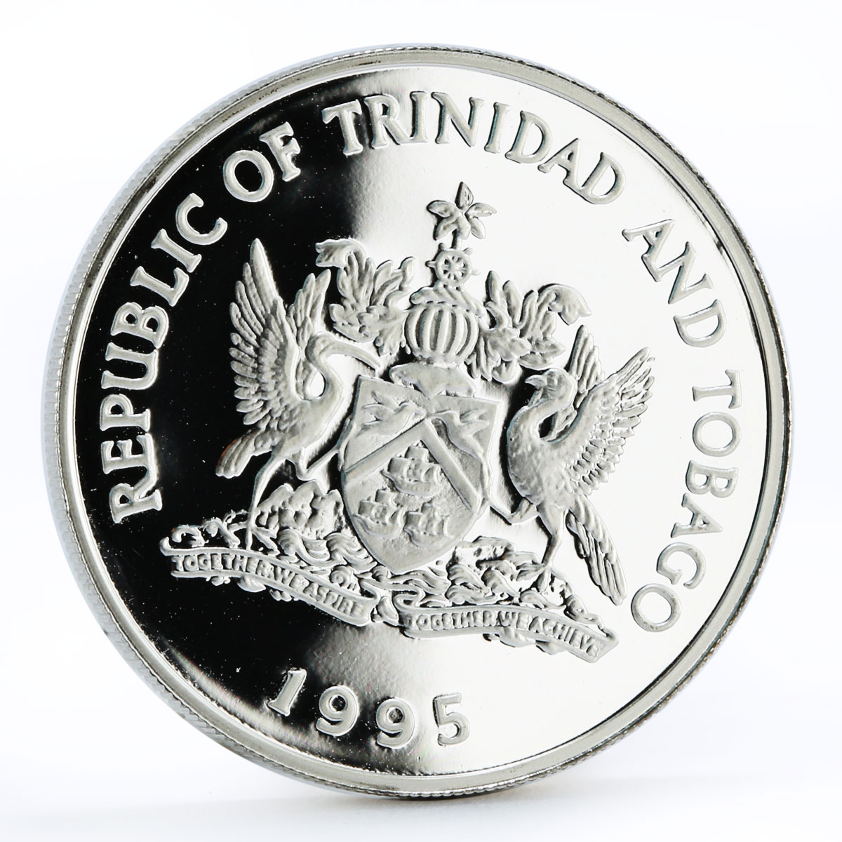 Trinidad and Tobago 1 dollar 50th Anniversary of FAO Banana silver coin 1995