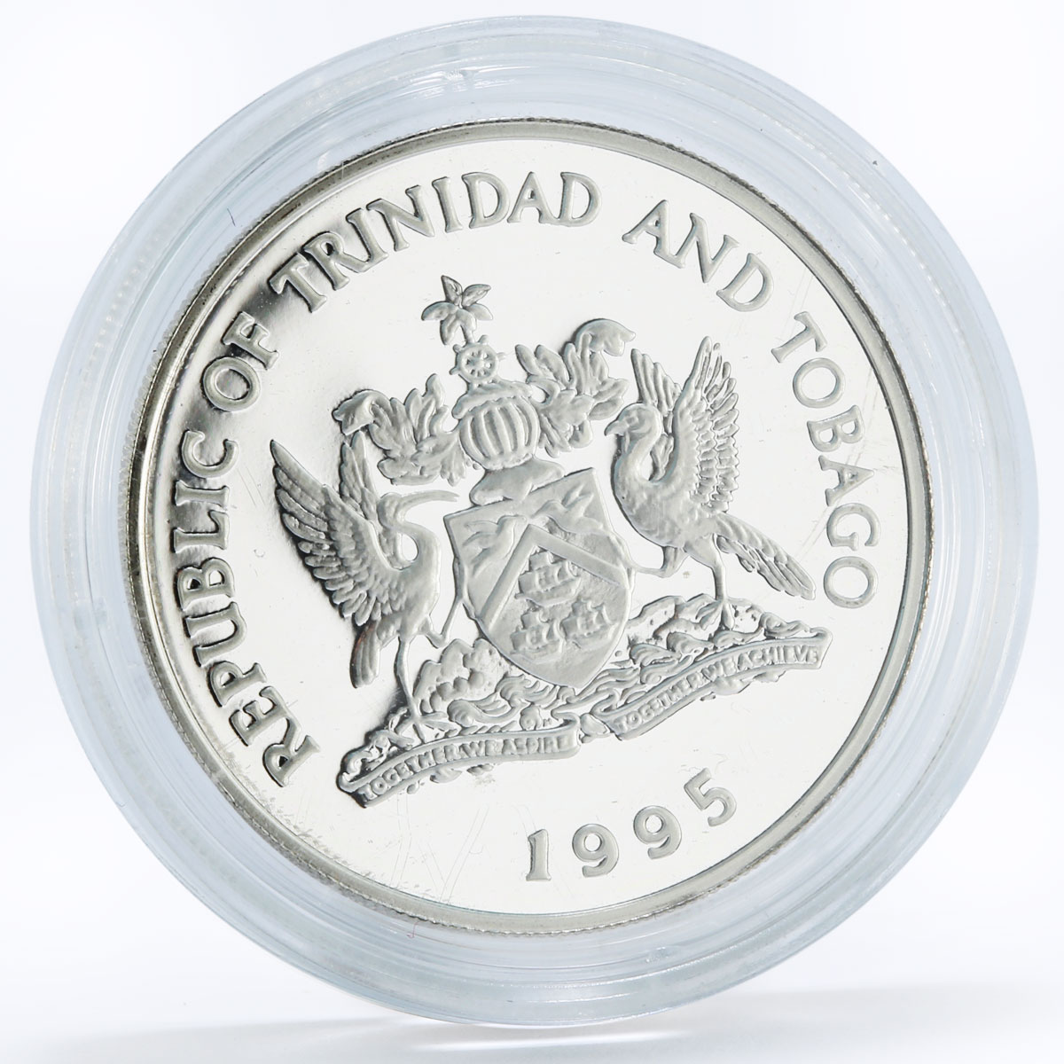 Trinidad and Tobago 1 dollar 50th Anniversary of FAO Banana silver coin 1995