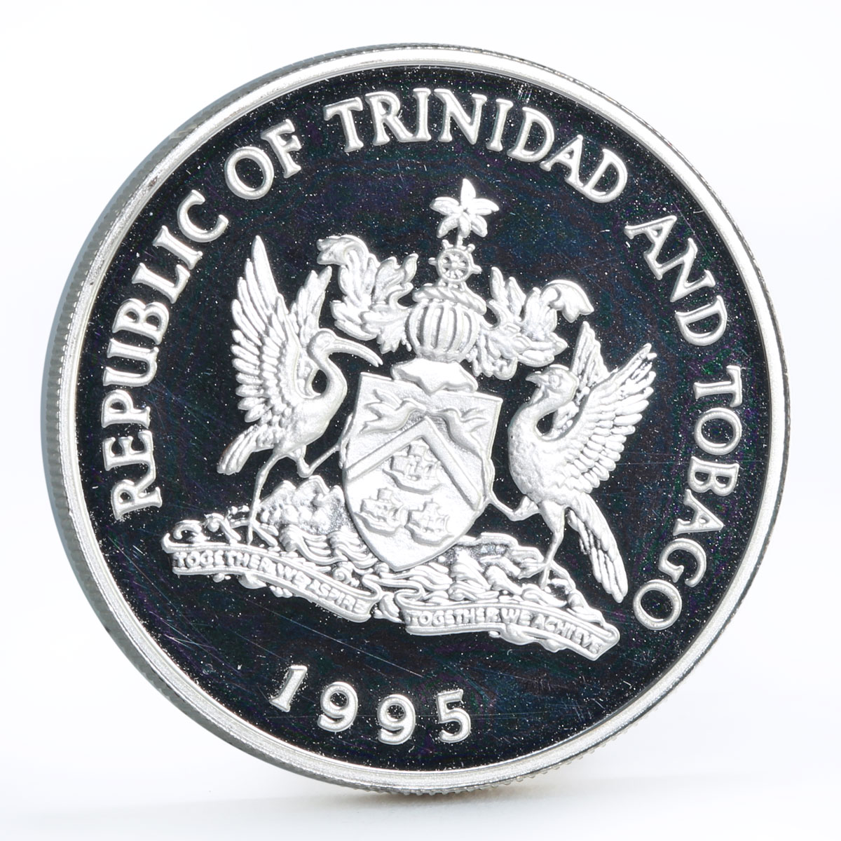Trinidad and Tobago 1 dollar 50th Anniversary of FAO Banana silver coin 1995