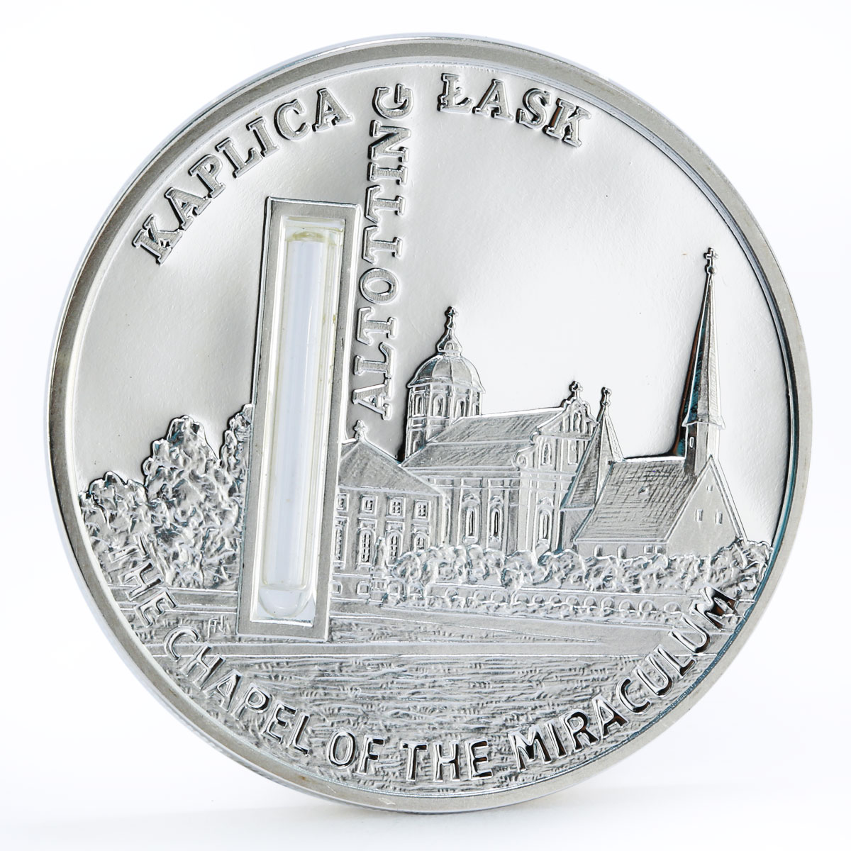 Sierra Leone 10 dollars Holy Churches The Chapel of Miracle silver coin 2010