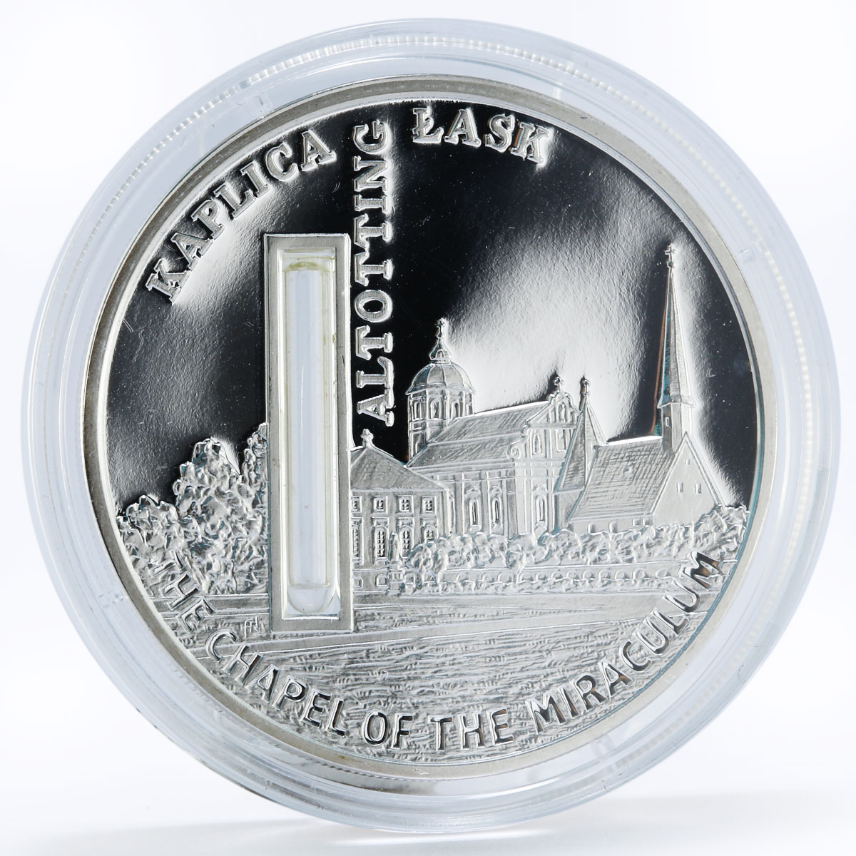 Sierra Leone 10 dollars Holy Churches The Chapel of Miracle silver coin 2010