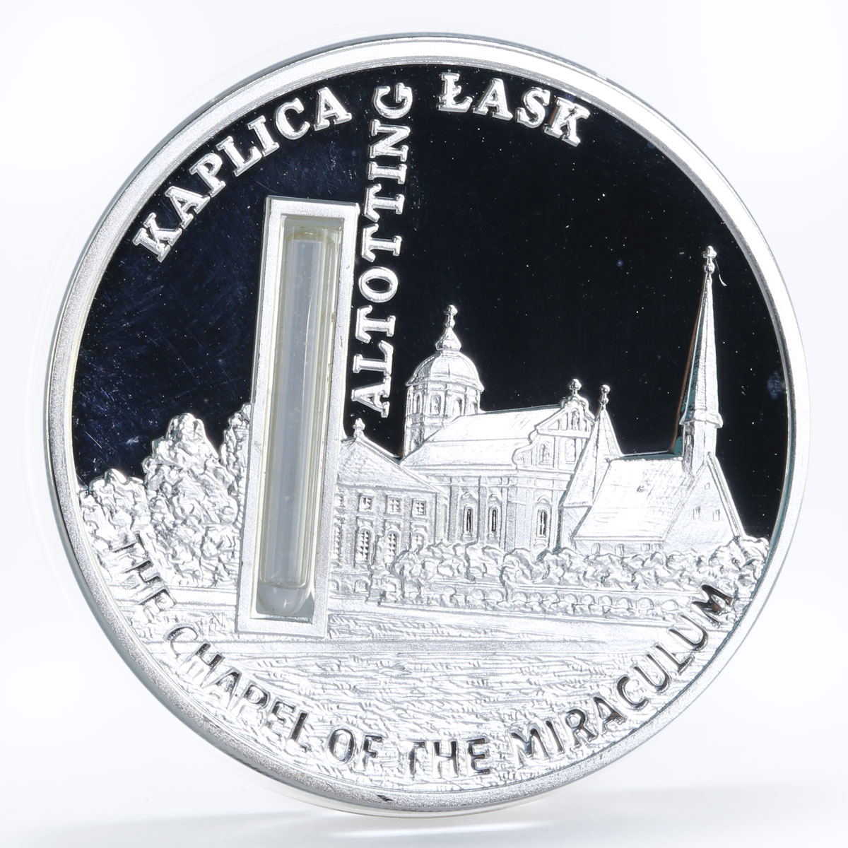 Sierra Leone 10 dollars Holy Churches The Chapel of Miracle silver coin 2010