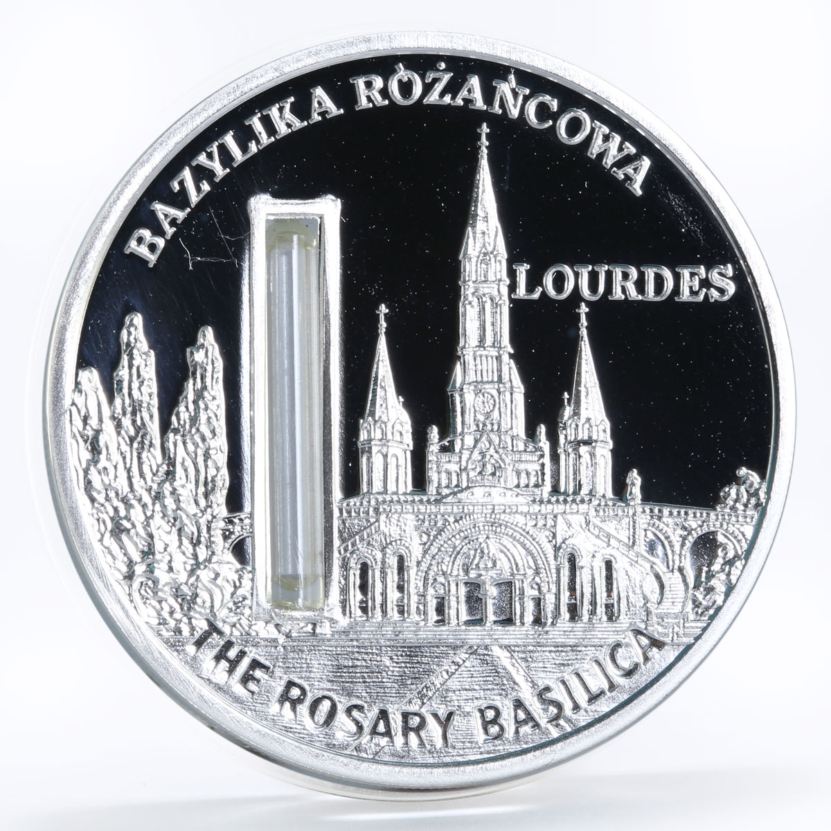 Sierra Leone 10 dollars Holy Churches The Rosary Basilica silver coin 2010