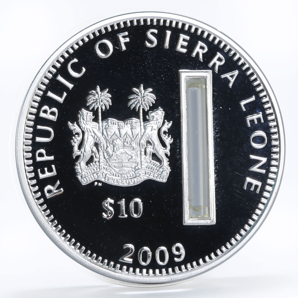 Sierra Leone 10 dollars Holy Churches The Rosary Basilica silver coin 2010