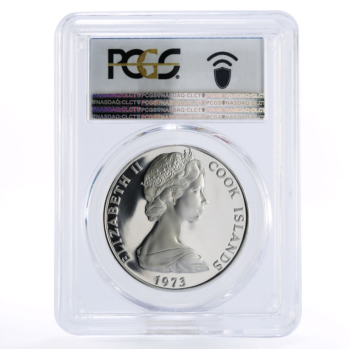 Cook Islands 2,5 dollars Captain Cook's Voyage Ship PR69 PCGS silver coin 1973
