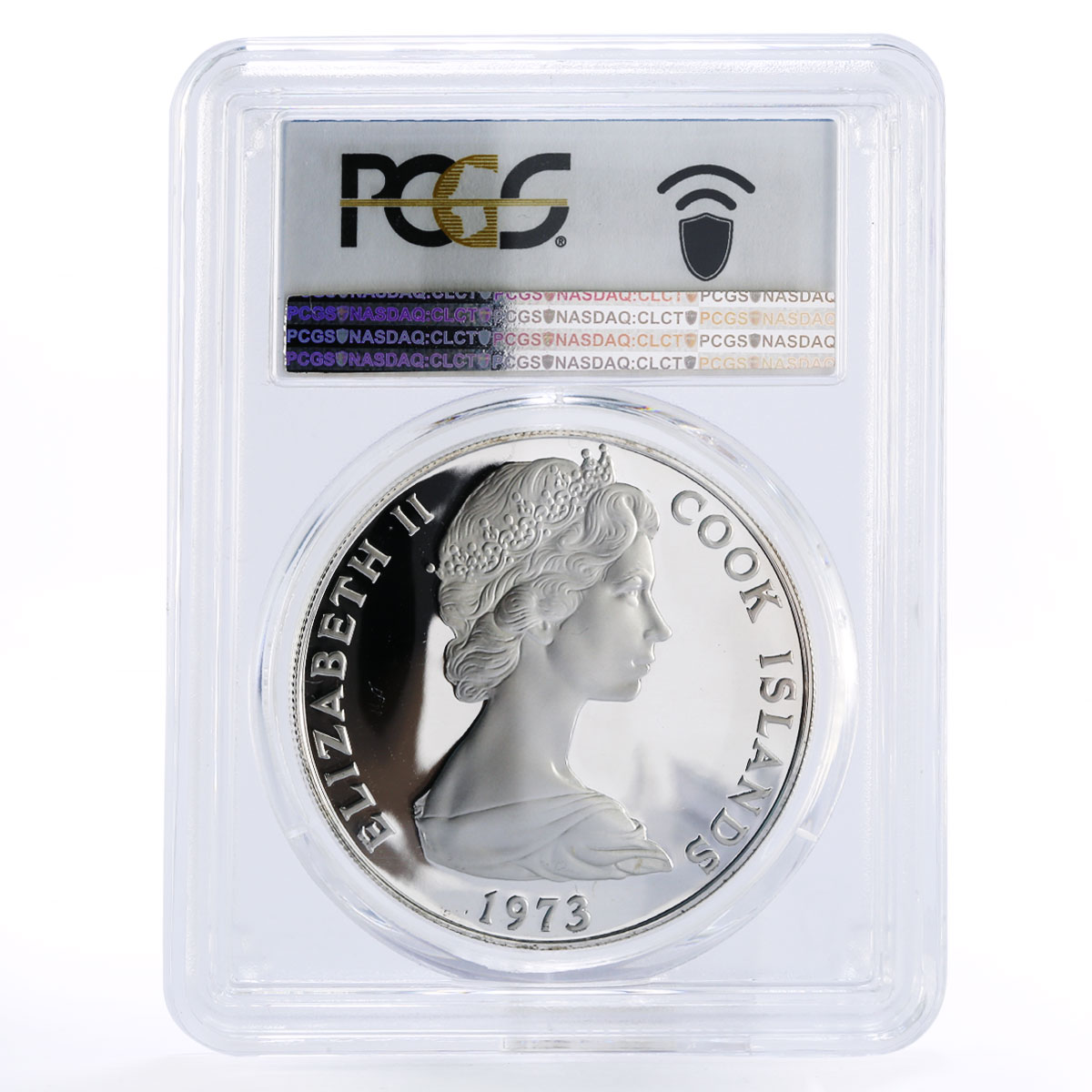Cook Islands 7,5 dollars Discovery of Harvey Ship PR68 PCGS silver coin 1973