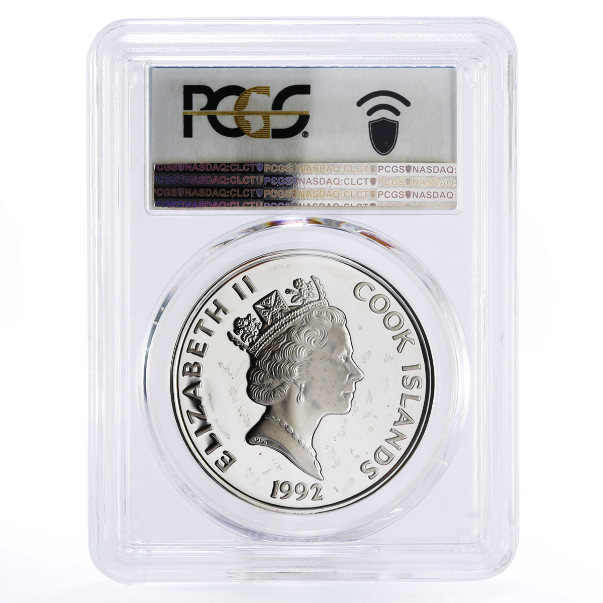 Cook Islands 50 dollars Grand Canyon Spanish Soldiers PR67 PCGS silver coin 1992