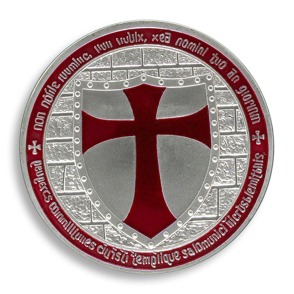 Masonic Knights Templar, Red Cross, Silver Plated coin, Token, Souvenir