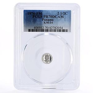 Panama 2,5 centesimos Victoriano Lorenzo PR70 PCGS proof nickel coin 1976