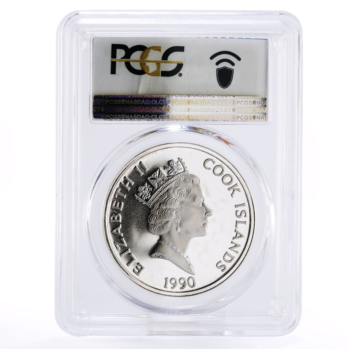 Cook Islands 50 dollars Simon Bolivar PR67 PCGS silver coin 1990
