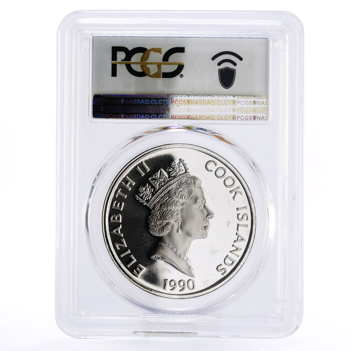 Cook Islands 50 dollars Pedro Alvares Cabral Christ PR67 PCGS silver coin 1990