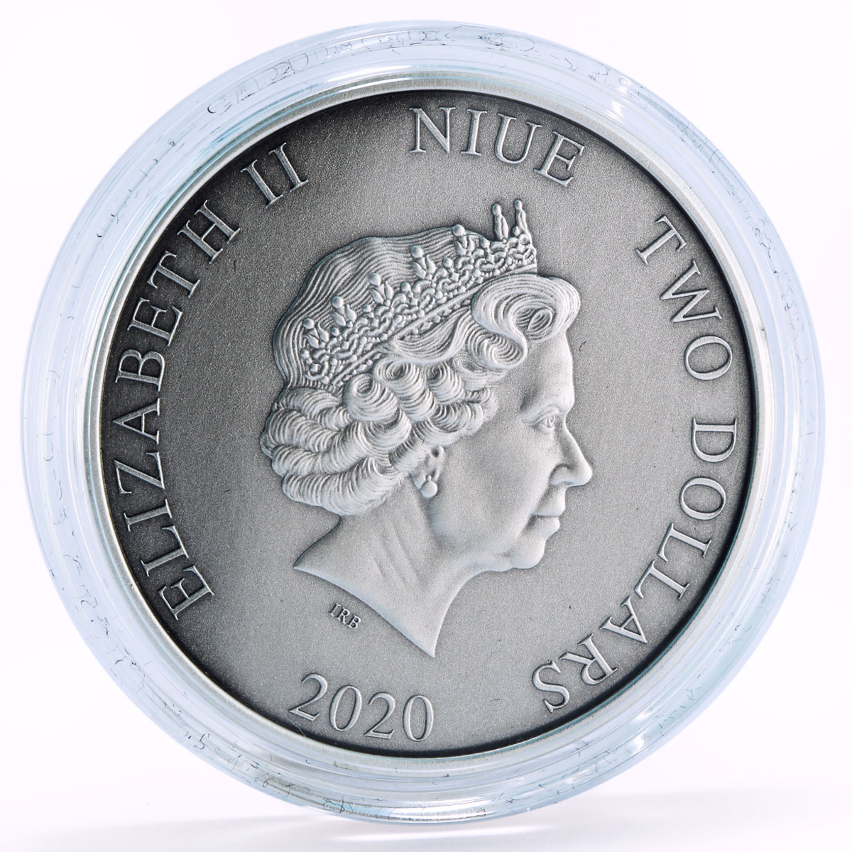 Niue 2 dollars Dinosaurs Tyrannosaurus Rex colored silver coin 2020
