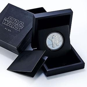 Niue 2 dollars Star Wars series R2 D2 Iconic Robot silver coin 2016