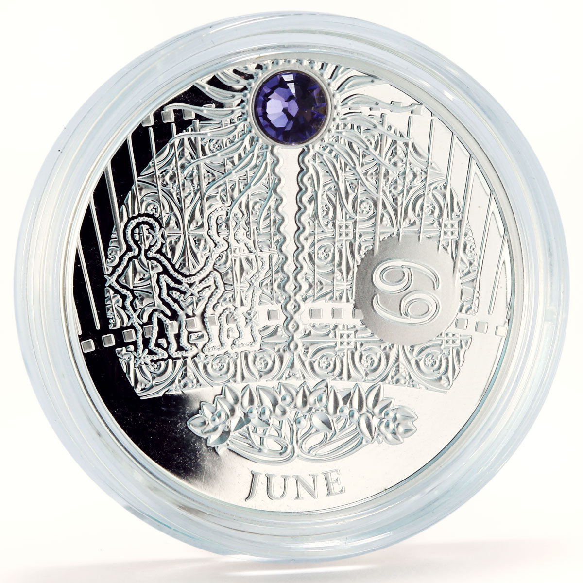 Niue 1 dollar Magic Calendar of Happines June proof silver coin 2013