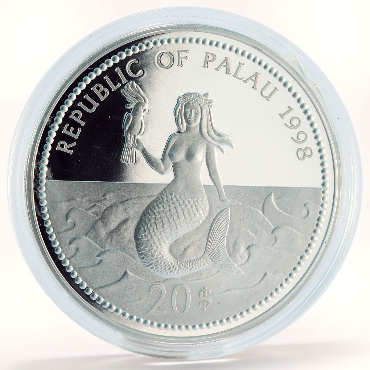 Palau 20 dollars Marine Life Protection series Sea Turtle silver coin 1998