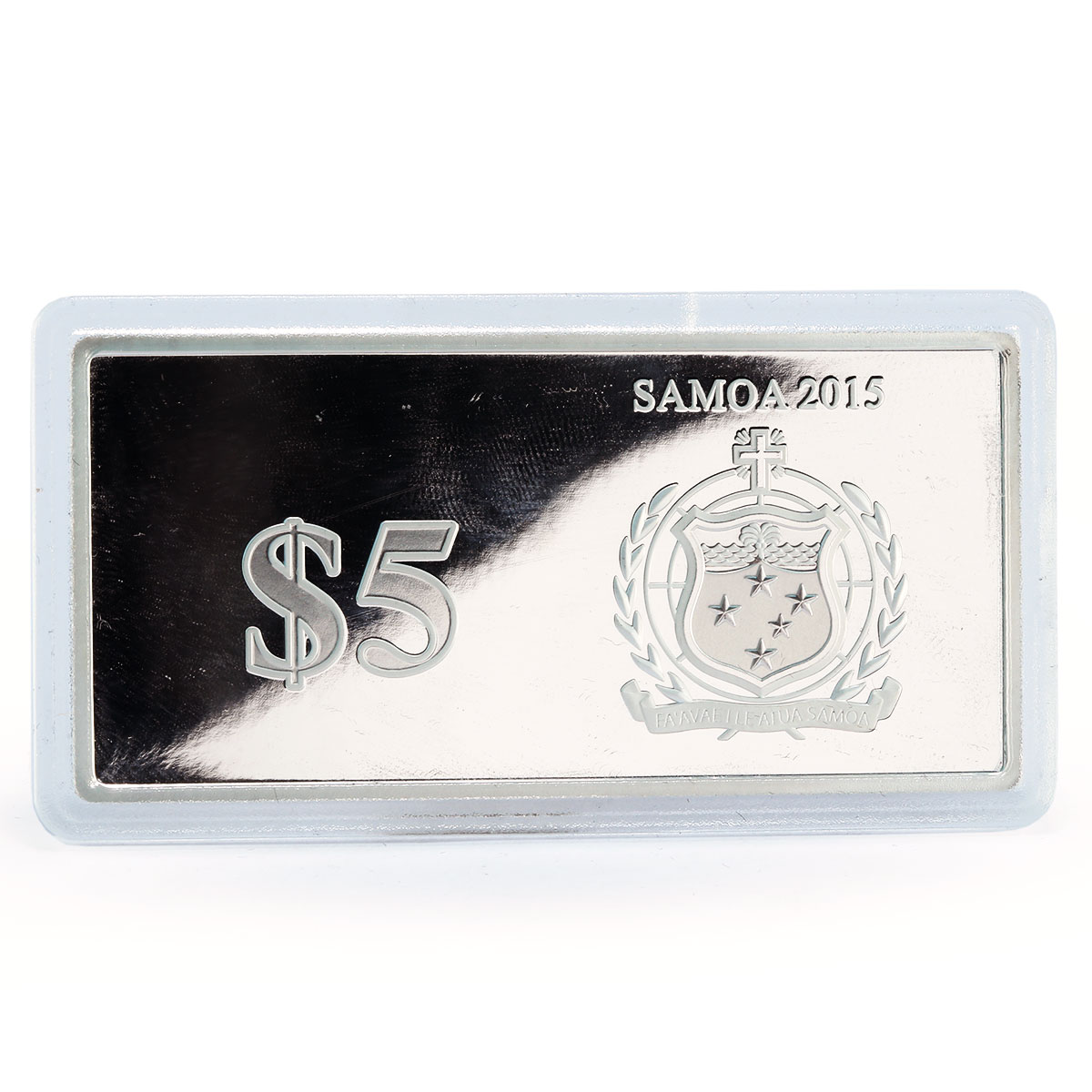 Samoa 5 dollars 25 Years to Hubble Telescope Space Galaxy silver coin 2015