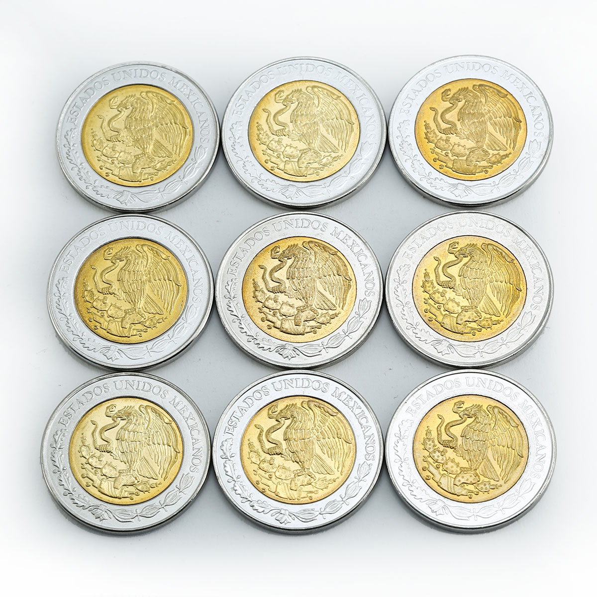 Mexico 5 pesos Bicentenary of Independence set of 37 coins bimetal 2010