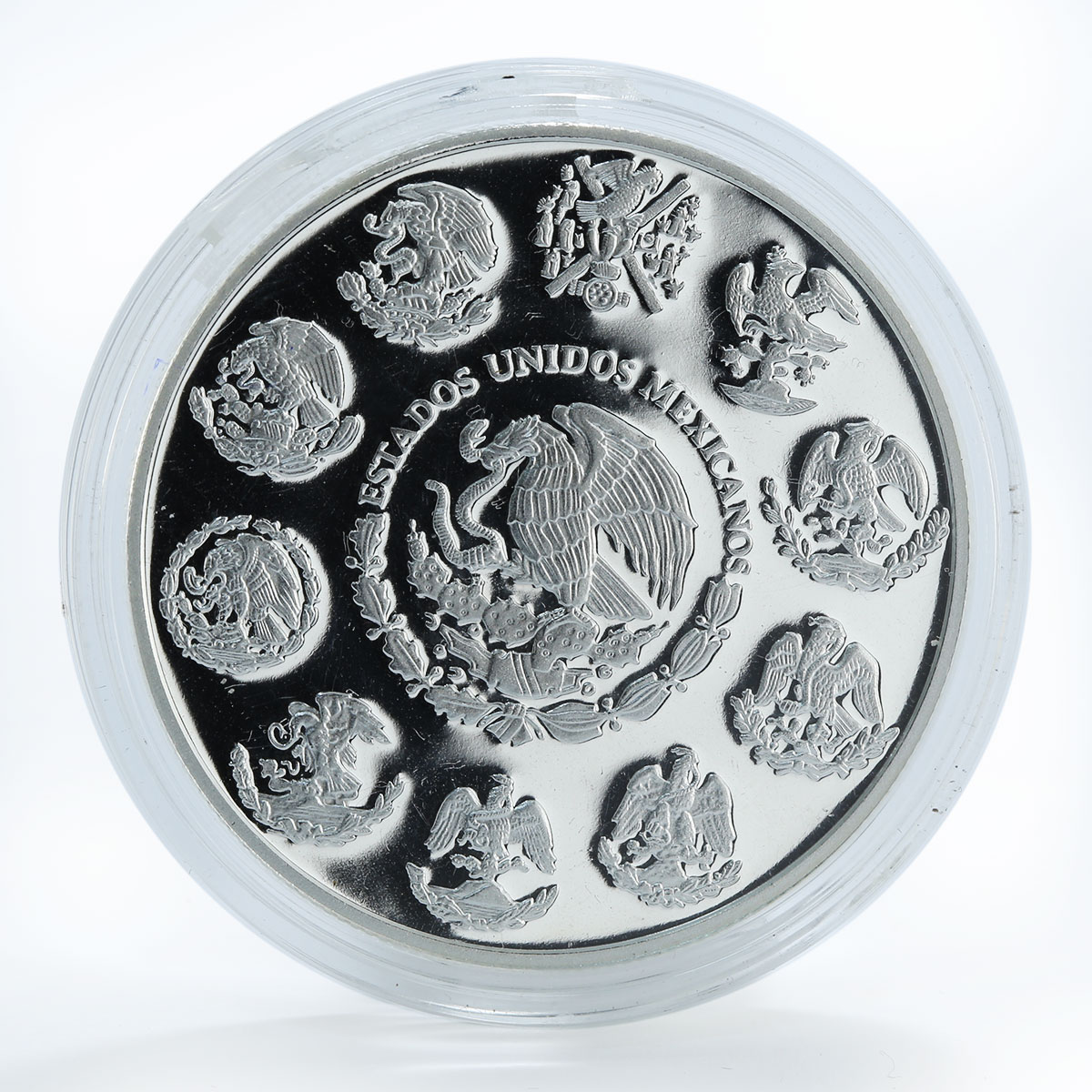 Mexico, 5 peso Casa de las Monjas, Chichen Itza, Seven Wonders Silver coin, 2012