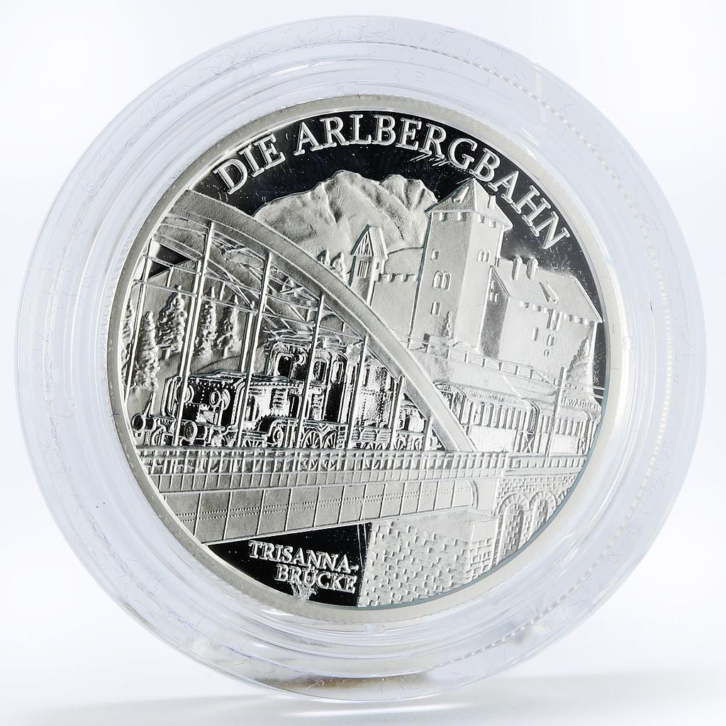 Austria 20 euro The Electric Railway Train proof silver coin 2009